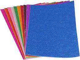 Paquet de 10 Feuilles de Papier Mousse - A4 - Pailleté