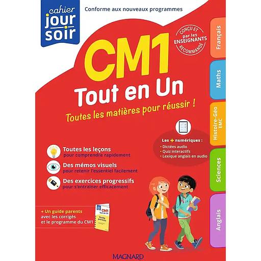 Cahier du jour/cahier du soir CM1 tout en un