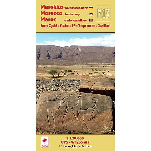 Carte Touristique M13: Foum Zguid - Tissint - PN d'Iriqui ouest - Jbel Bani