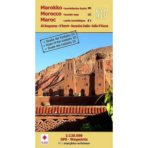 Carte Touristique N10: Aït Bouguemez - M’Semrir - Boumalne Dadès - Kelâa M’Gouna + Route des Kasbahs III