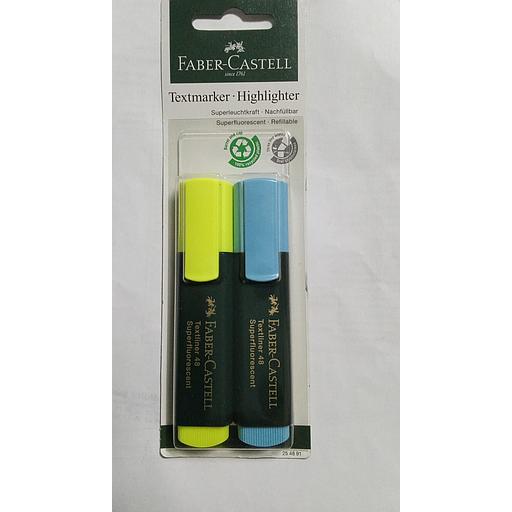 Pochette de 2 Fluorescent Jaune et Bleu