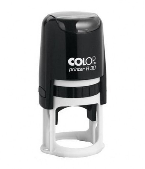 Cachet R30 format empreinte Ø 30 mm 5 lignes Col Bleu