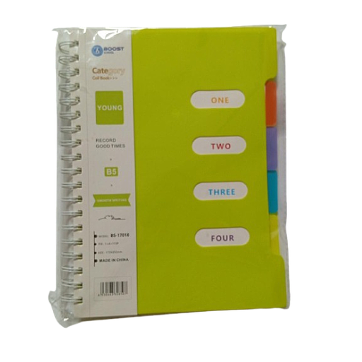 Note Book Spiral B5 4 Sujets