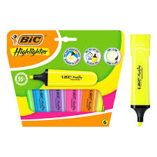 Boîte de 6 BIC Surligneurs BIC Marking Flat Fluo