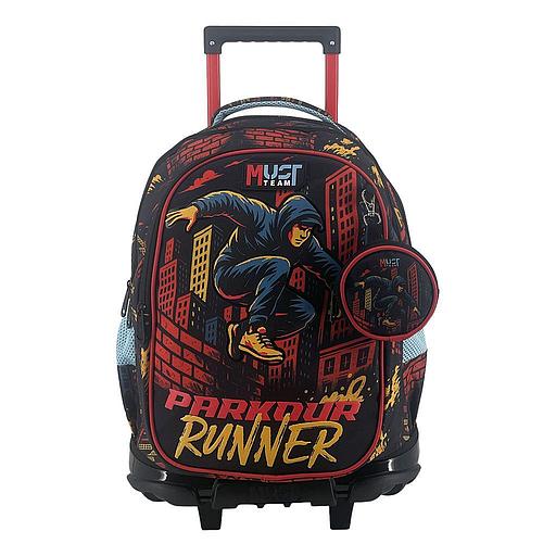 Cartable a Roulette scolaire Must Parkour 3 Compartments