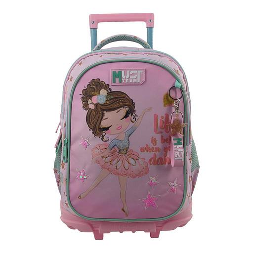Cartable a Roulette scolaire Must Team Shiny Ballerina 3 Compartments