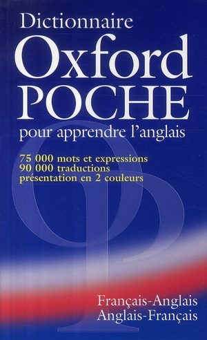 Dictionnaire Oxford poche pour apprendre l'anglais.  - Fr/Ag - Ag/Fr