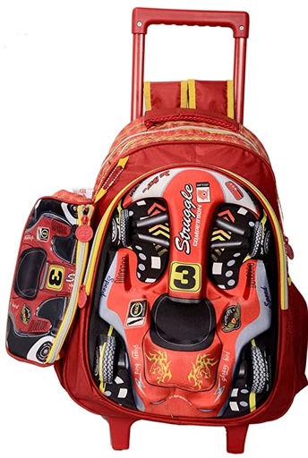 Cartable à roulette 2 compartiments + trousse Formul 1 3D