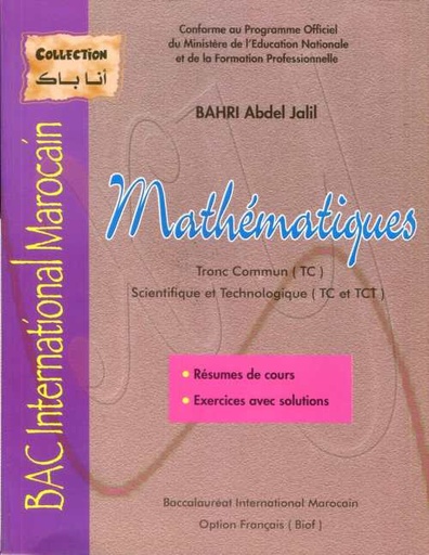 ana bac mathématique TC biof 