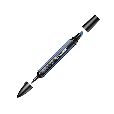 [B637] Marqueur double pointe Bleu Cobalt