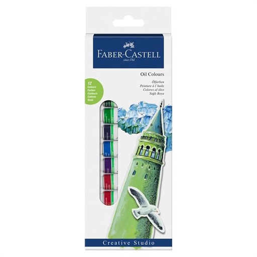 Pack de 12 couleurs peinture à l'huile