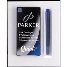 Cartouche d'encre Parker  - Bleue - Grande - Etui de 5