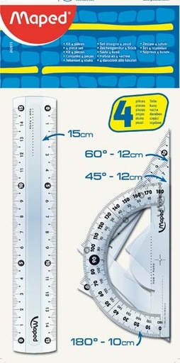 Kit de géométrie Maped  - 4 pièces - 30cm