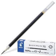 Recharge stylo Pilot  - Bille - Pointe superfine - Noir