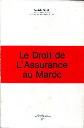 Le droit de l'assurance au Maroc