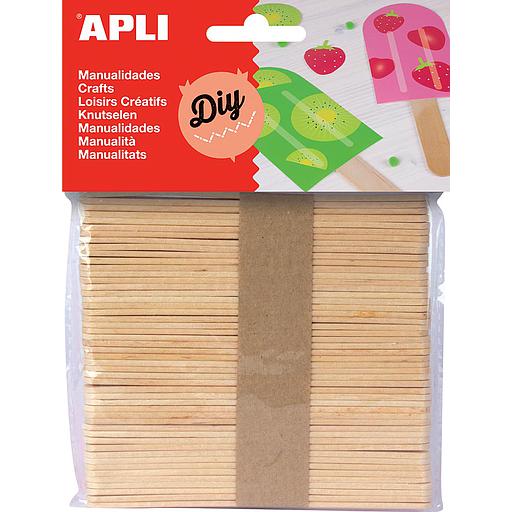 [13063] Sachet de 50 Battons en Bois Naturelle Kids
