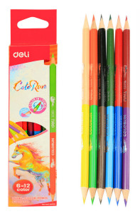 [C005 05] 6 Crayons de couleur ColorRun - 2 couleurs en 1