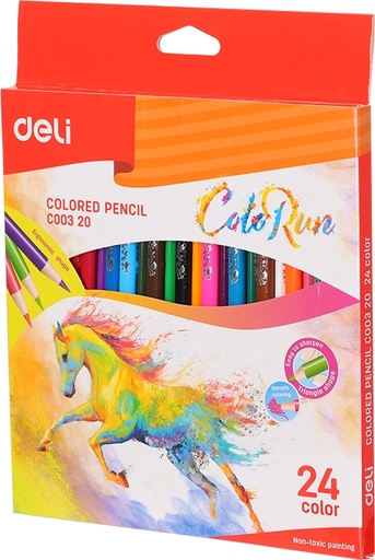 Crayon de couleur Deli - 24 couleurs