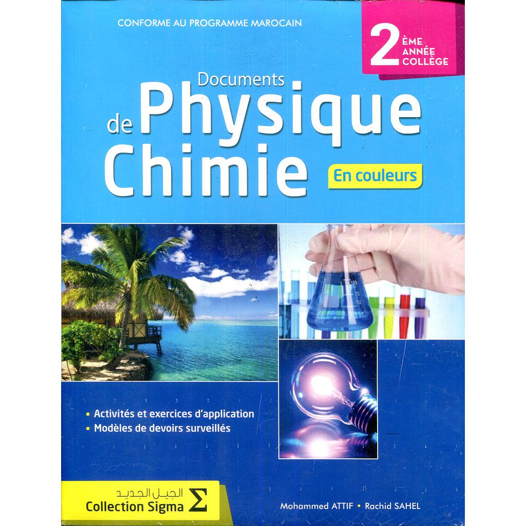 Presentation Cahier Physique Chimie Coll Sigma - Documents en couleur de physique-chimie 2 AC | ALMOUGGAR.COM