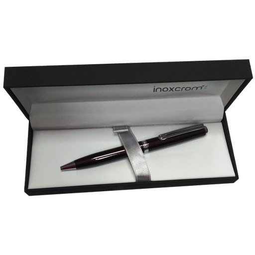 Stylo à Bille Wall Street Titanium Marron Brillant