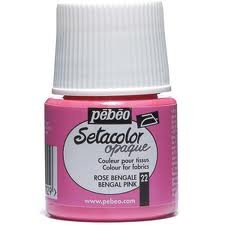 Peinture pour tissus Setacolor - 45ml - Rose bengale