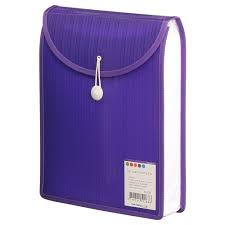 [4718724502682] Porte Document Foldermate Top load  - A4 - Violet - Fermeture ficelle