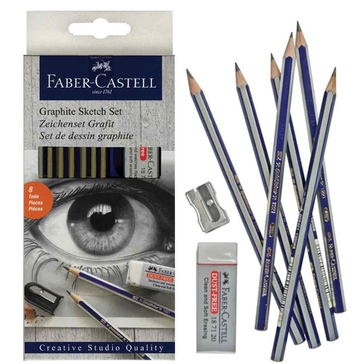 Paquet de Crayon à papier 2H/HB/B/2B/4B/6B  avec Gomme + Taille crayon