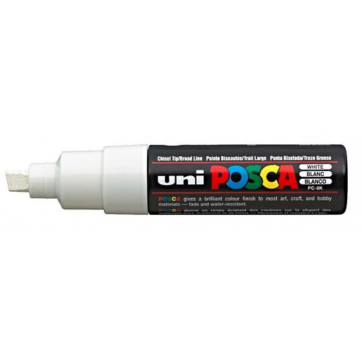 [PC-8K] Marqueur Posca Blanc Pointe Large Biseautée