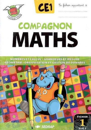 [9782758108184] Compagnon Maths CE1 Fichier 1+2 - Adapté au programme Marocain