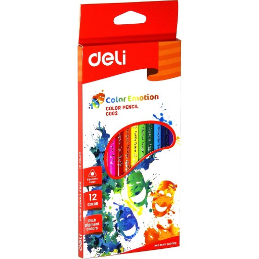 [C00200] 12 Crayons de Couleur Emotion Triangulaire