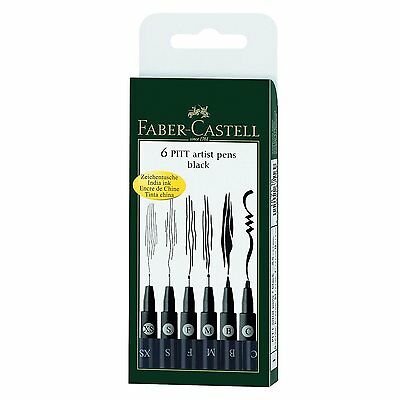 [167116] Set de 6 Feutres Pitt - Noir-167116