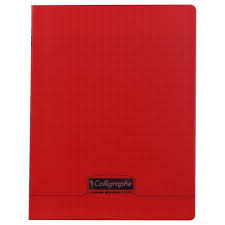 [18123] Cahier Piqué Séyès Polypro Rouge 96 P 17x22 90G