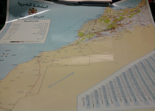 Carte géographique du Maroc 70/100