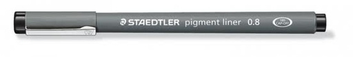 Feutre Pigment Liner Pointe calibrée Staedtler 0.8 MM Noir