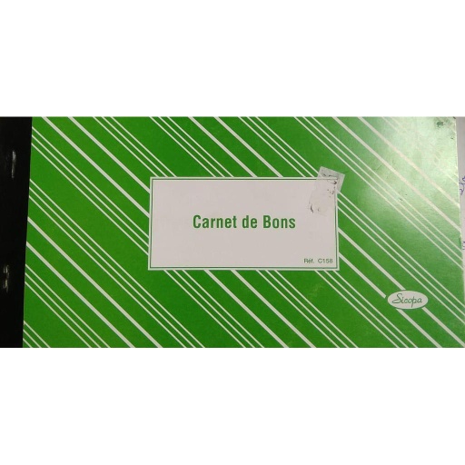 Carnet de Bons C158 - 10,5*21
