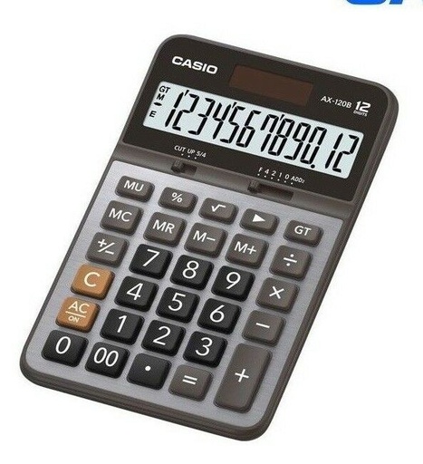 [120B] Calculatrice Casio AX-120B - 12 Chiffres - Batterie/Solaire