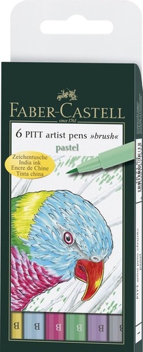 Pochettes 6 feutres pitt Artist pastel B