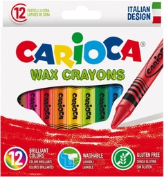 12 Crayons de couleur Cire - Lavable - Carioca
