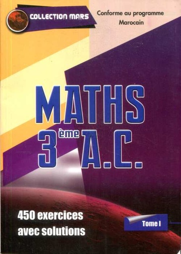 [9789920998918] Collection Mars Maths 3ème A.C Tome 1