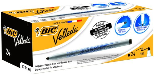 Boite de Feutre fin Bic Velleda Pour Ardoise Rouge paquet de 24