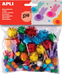 [13062] Sachet de 78 Pompons Couleur Ass Kids