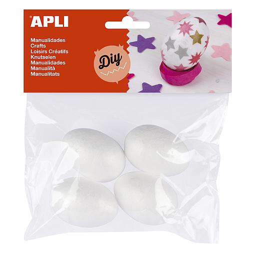 [14798] Sachet de 4 Oeufs En Polystyrène 50MM Kids