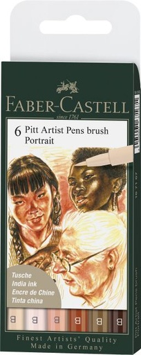 Pochette de 6 Feutres Ptit Artist Pen Brush Portrait B