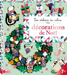 Décorations de Noël - Avec 3 planches prédécoupées, 1 planche de strass, 2 planches d'autocollants, du fil et du coton