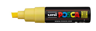 [PC-8K] Marqueur Posca Jaune Pointe Large Biseautée