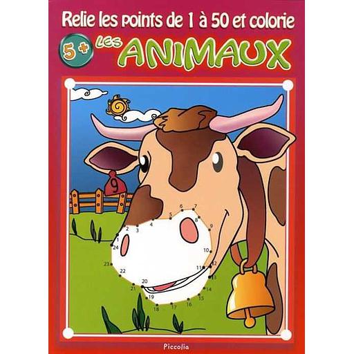 Relie les points de 1 à 50 et colorie - Les animaux
