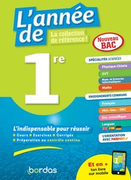 L'année de 1re  - Spécialités sciences