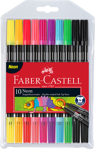 FABER CASTELL 10 feutres de coloriage double pointe