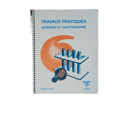 Cahier avec Spirale 17 x 22 TP 72P 60G