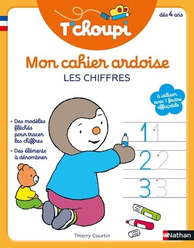 [NAT193488] T'choupi Mon cahier ardoise Les chiffres